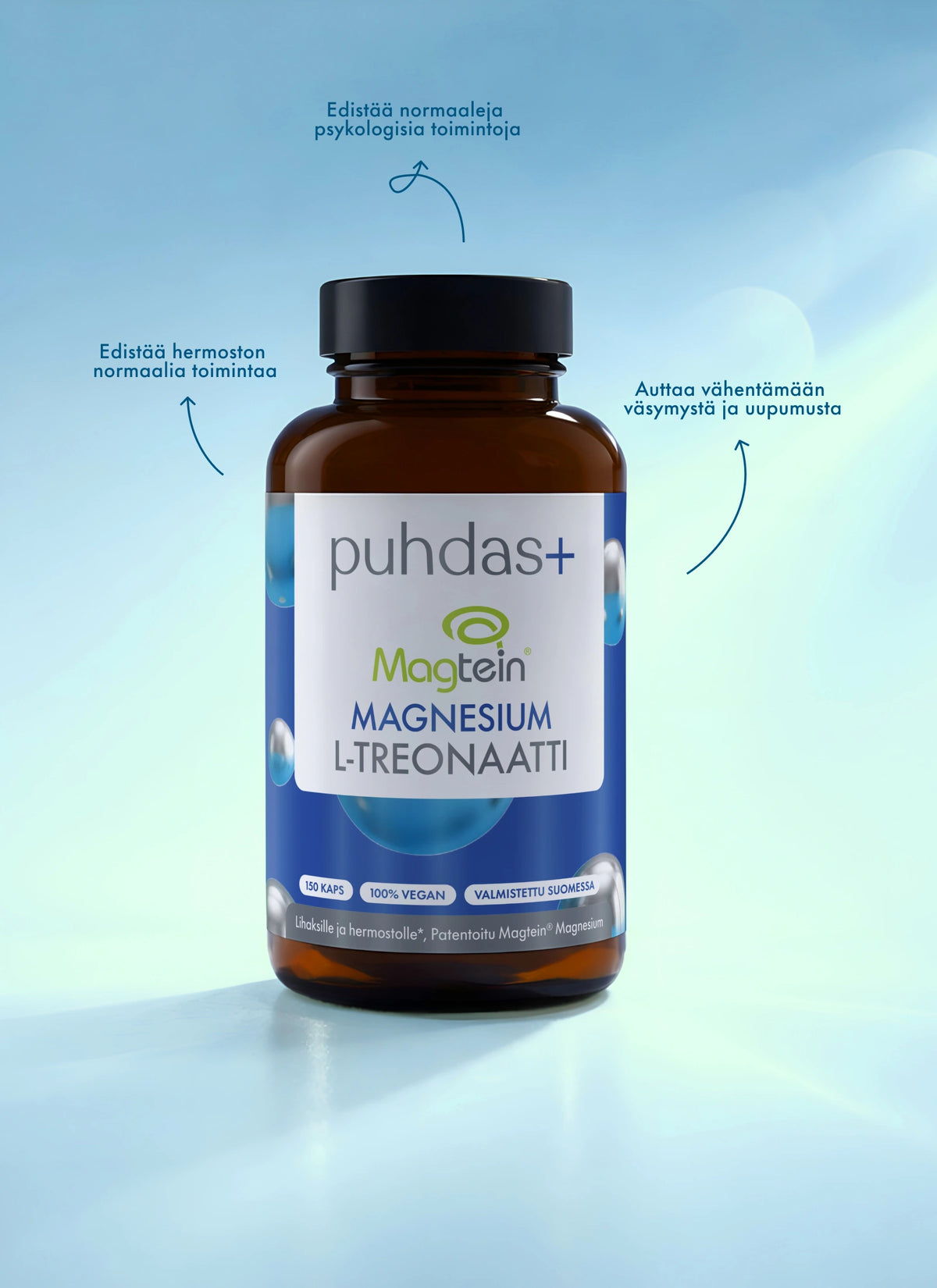 Puhdas+  Magtein® Magnesium L-Treonaatti 150 kaps