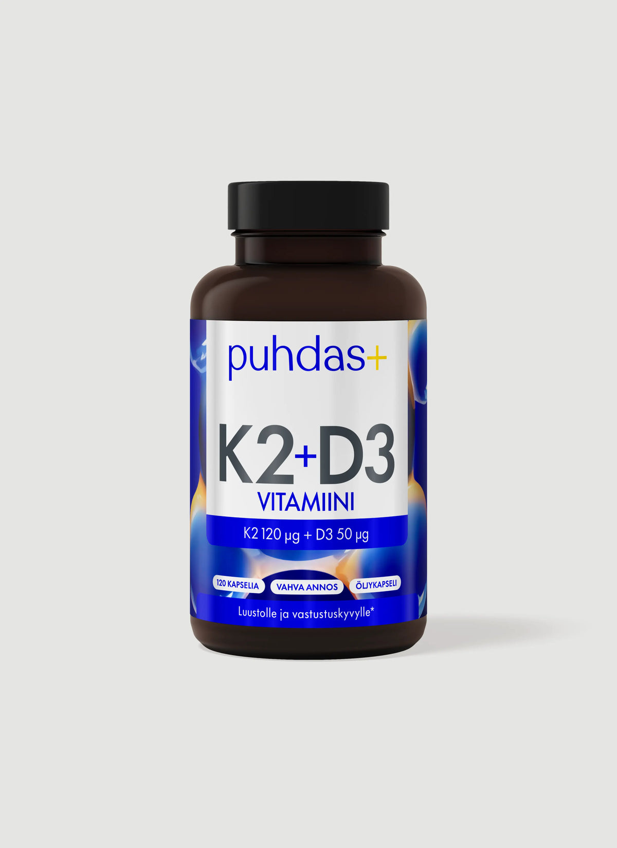 K2 vitamiini 120µg +D3-vitamiini 50µg