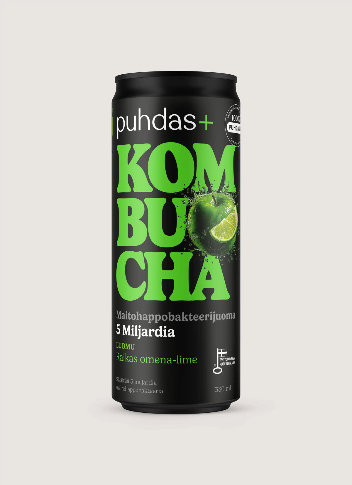 Kombucha Raikas omena-lime 330 ml