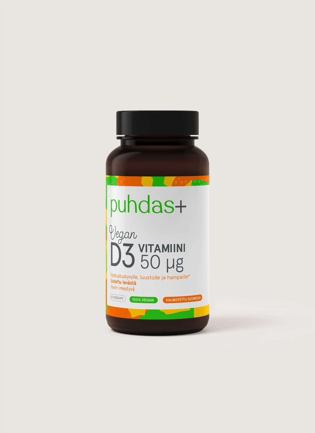 Vegan D3-vitamiini 50 μg 60 kaps